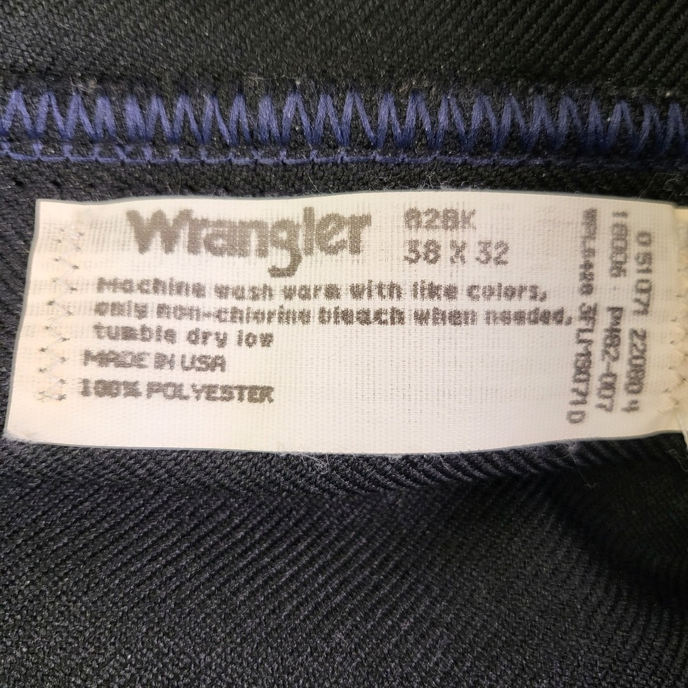 Wrangler Dress Jeans Mens 38x32 Black Excellent Rancher 82BK Made in USA Bootcut - Picture 3 of 9